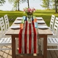 thumbnail image 4 of Table Runners 120 Inches Long Dress Scarves, Vintage American Flag Farmhouse Coffee/Dining/Kitchen Table Runner for Living Room, Retro USA Flag Wooden 13x120 Inch, 4 of 9