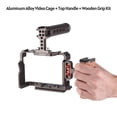 thumbnail image 4 of Jaula de aluminio Andoer con asa y empuñadura de madera para cámaras Sony A7R III/A7 II/A7III - Kit completo con herramientas, 4 of 6