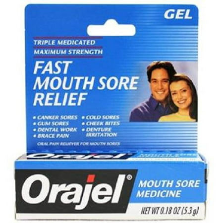 Product Of Orajel, Mouth Sore Pain Relief Gel, Count 1 - Toothache & Mouth Remedy / Grab Varieties & (Best Remedy For Mouth Sores)