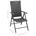 thumbnail image 4 of vidaXL 7 Piece Garden Dining Set Black, 4 of 5