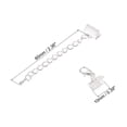 thumbnail image 2 of Unique Bargains 10Set Ribbon Crimp Clamp Ends Lobster Claw Clasps & Chain 10mm Silver White for DIY, 2 of 7