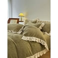 thumbnail image 4 of Xiao Hua Juego de sábanas, juego de sábanas y fundas de almohada, juego de cama individual, ropa de cama de hotel, decoración del hogar (azul oscuro), 4 of 5