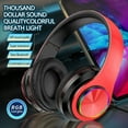 thumbnail image 3 of LED Light Up Color Breathing for Girls Boy Bluetooth Headsets Macaron Colored Luminous Light Head Mounted Bluetooth Headphones for School, Earphones Clearance, 3 of 7