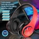 thumbnail image 2 of Auriculares Bluetooth RGB con Luz Respiratoria Over-Ear Rojos, 2 of 7