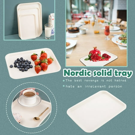 

Jomeoic Tray Scratch-resis Plastic Food Trays Rectangular -slip Serving Serving Tray