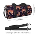 thumbnail image 4 of Xecao Leopard Print print Round Travel Duffel Bag is a foldable gym bag with an inner pocket, perfect for travel sports, 4 of 8