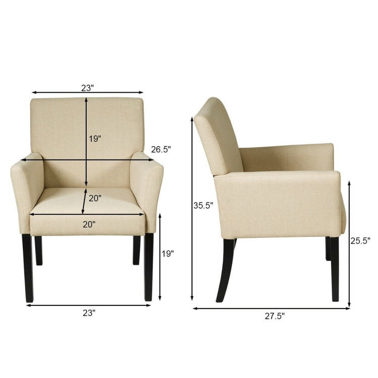 Finihen Executive Guest Chair, Reception Waiting Room Arm Chair, Upholstered Reception Chair with Padded Arms, Backrest, for Meeting Room, Conference Room Chairs, Beige Finihen Executive Guest Chair, Reception Waiting Room Arm Chair, Upholstered Reception Chair with Padded Arms, Backrest, for Meeting Room, Conference Room Chairs, Beige