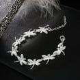 thumbnail image 3 of QQTDFG 925Sterling Silver Zircon Lovely Dragonfly Women Fashion Chains Bracelet 8" H121-default, 3 of 4