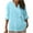 369-Blue, variant on Ounisa Womens Linen Shirts Fashion Solid Color Button up Lapel Long Sleeves Loose Comfy Pullover T-Shirts Blouse Tops