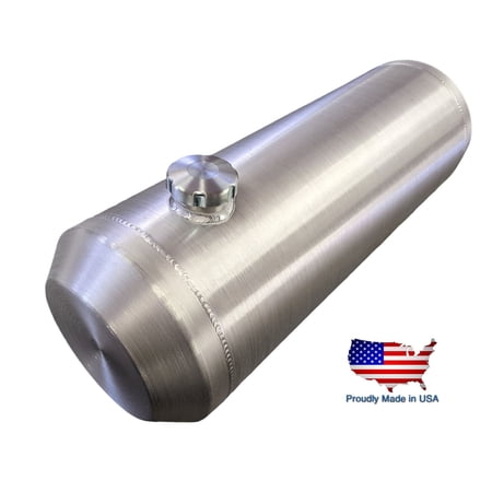 10x30 End Fill Round Spun Aluminum Gas Tank - 10 Gallon - 3/8 NPT
