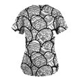 thumbnail image 5 of Axiiglly Scrubs for Women Easter Printed Nursing Tops Casual V Neck Scrub Tops with Pockets Short Sleeve Stretchy Nursing Undershirts Holiday Cute Egg Scrubs Uniform on Clearance, 5 of 5