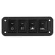 thumbnail image 4 of Panel de interruptores de 4 bandas, botón pulsador para grabadora de conducción LED DRL, lámpara antiniebla de 12 a 24V, apto para Camry/Yaris/Highlander, 4 of 5