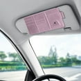 thumbnail image 2 of Yonrjhukm Car Visor Storage Bag, Multi-Function Organizer for Cards, Glasses, and Documents, Easy Installation Clip for Car Sun Visor, Includes Zip Pocket and Mesh Pocket, 2 of 5