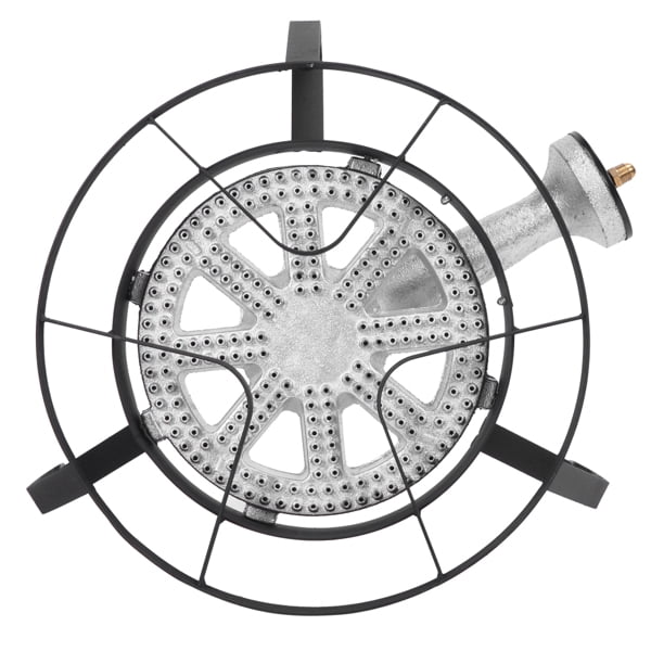 High-Pressure Gas Burner Stove - 200,000 BTU, Cast Iron, 20 PSI Regulator, Adjustable for Camping/Parties/Home Brewing