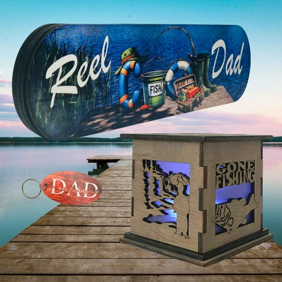 Father’s Day Fishing Gift Set | Handcrafted Wood Creations for Outdoor Enthusiasts | Great Gift for Dad