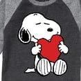 thumbnail image 3 of Peanuts -  Valentine's Hugging Heart  - Toddler And Youth Raglan Graphic T-Shirt, 3 of 7