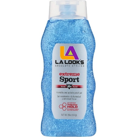L.A. LOOKS Absolute Styling Extreme Sport Hold Gel, Hold Level 10+ 20 oz (Pack of 2)