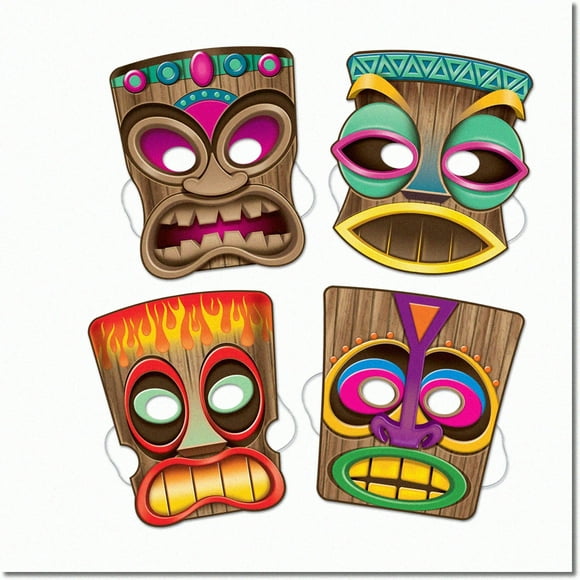Tiki Tropics 4-Pack: Vibrant 10-Inch Multicolored Torches for Your Outdoor Oasis!