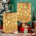 thumbnail image 2 of Lilixerw 10 PCS Christmas Snowflake Gift Bags,Xmas Paper Tote Bags with Snowflake Pattern for Holiday Party Favors,Xmas Gift Wrapping,8.27x5.91in,Gold, 2 of 6