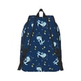 thumbnail image 3 of Balery Space Dinosaur Vintage Canvas Backpack for Men and Women - Large Capacity, Durable Travel Laptop Bag for School, Work, Hiking, and Outdoor Activities, 3 of 7