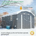 thumbnail image 3 of LZBEITEM 10' x 12' Metal Outdoor Storage Shed with Floor Frame Kit, Tool Shed Heavy Duty with Window and Lockable Door for Garden Backyard, 10.24 Psf, 3 of 15