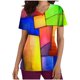 thumbnail image 2 of Puntoco Liquidación de blusas cortas para mujer, moda informal para mujer, cuello en V, estampado, manga corta, bolsillo, vestido de enfermera, 2 of 5