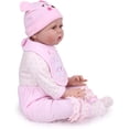 thumbnail image 2 of Muñeca Bebé Reborn Realista Kaydora Vinilo Suave Cuerpo Completo 22pulg con Accesorios Niña Rosa Kaydora KR88486, 2 of 2