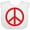 AA-White, variant on Inktastic Fun Red Peace Sign Boys or Girls Baby Bib