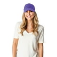 thumbnail image 3 of DALIX Unisex Unstructured Cotton Cap Adjustable Plain Hat in Purple, 3 of 8
