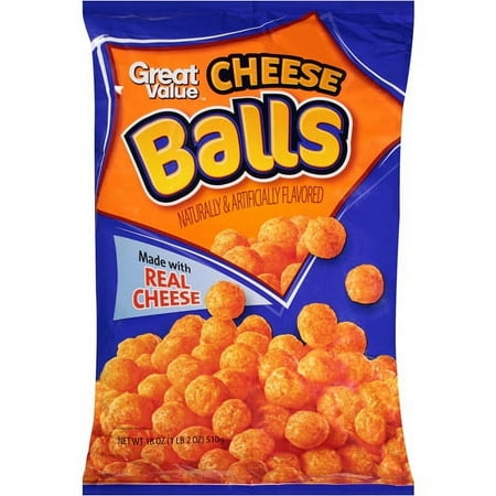 Great Value Cheese Balls, 18 oz