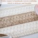 thumbnail image 3 of Camino de mesa de macramé estilo granja, camino de mesa bohemio de encaje de algodón de arpillera natural, 12 x 72 pulgadas JAMW  Sencillez, 3 of 5