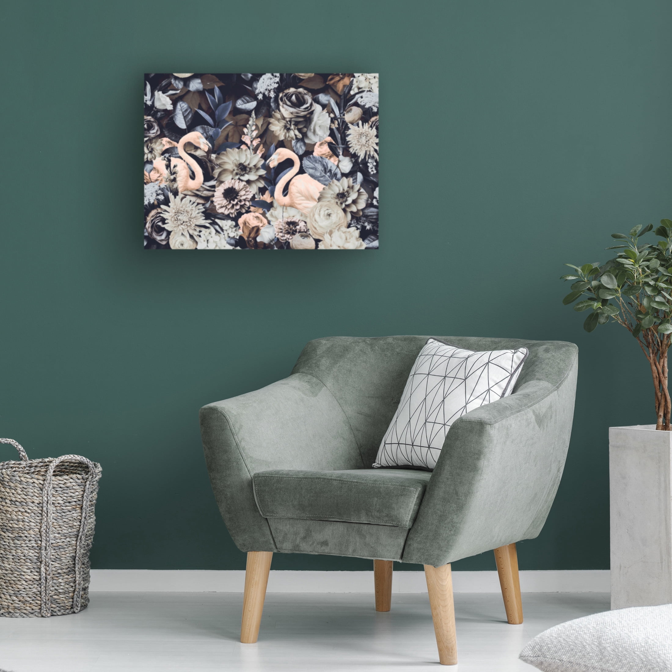 Trademark Fine Art Andrea Haase Flamingo Garden No4 Canvas Wall Art
