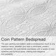 thumbnail image 3 of Davulos 2 Pieces Twin Quilt Bedding Set Lightweight Soft Bedspread Coverlet Modern Coin Pattern Bed Sets for All Seasons,White(1 Quilt, 1 Shams), 3 of 8