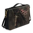 thumbnail image 2 of Kuiaobaty Horse American Flag Print Bible Cover for Women Men, Portable Carrying Book Case Church Bag Bible Protective with Handle and Adjustable Shoulder Strap, Gifts for Church Religious, M, 2 of 7