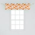 thumbnail image 2 of Ambesonne Orange Window Valance, Old Damask Traditional, 54" X 12", Orange Marigold Maroon, 2 of 3