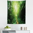 thumbnail image 1 of Green Tapestry, Way in the Jungle of MalaysiRainforest Fresh Grass Trees Rural Morning Scenery, Fabric Wall Hanging Decor for Bedroom Living Room Dorm, 5 Sizes, Green, by Ambesonne, 1 of 1