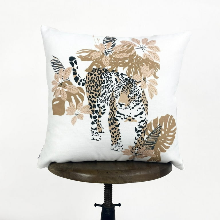 Leopard, Leopard Decor, Leopard Print, Leaves, Decorative Pillows, Mom  Gift, Home Decor, Room Decor, Bedroom Decor