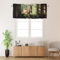 thumbnail image 2 of Rustic Farmhouse Horse Window Curtain Valances Farm Animal Vintage Wooden Barn Window Valance for Living Room Bedroom, Kitchen Valance Rod Pocket Window Curtain 54 by 18 in, 1 Panel, 2 of 6