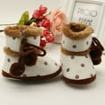 thumbnail image 5 of Newborn Baby Boys Girls Winter Snow Boots Infants Warm Crib Shoes Booties, Coffee, 5 of 6