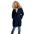 thumbnail image 5 of Womens Maternity Puffer Jacket Winter Long Hooded Parka With Pockets Warm Coat, 5 of 9