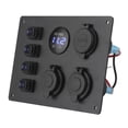 thumbnail image 3 of Boat Rocker Switches, Marine Switch Panel Rocker Switch Panel 4 Gang 12V  for Gps Navigators for Car Boat Rvs, 3 of 7