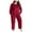 Wine, variant on XINXIAOO Women's Plus Size Flannel Pajama Set Thickened Warm Coral Loungewear Loose Fit Winter Sleepwear & Outerwear For Home And Outdoor Use Womens Two Piece Pajama Set Long Silk Pajamas for Women