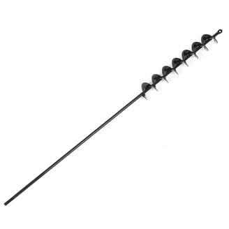 TCBWFY 4 Pack Garden Auger Spiral Drill Bits – Heavy Duty Steel,Corrosion Resistant – Perfect For Post Holes,Earth & Lawn Augering,Planting Bulbs & Trees