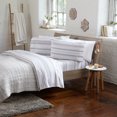 thumbnail image 5 of Great Bay Home Turkish Cotton Solid Flannel Sheet Set  (Full, Soft Grey - Stripe), 5 of 6