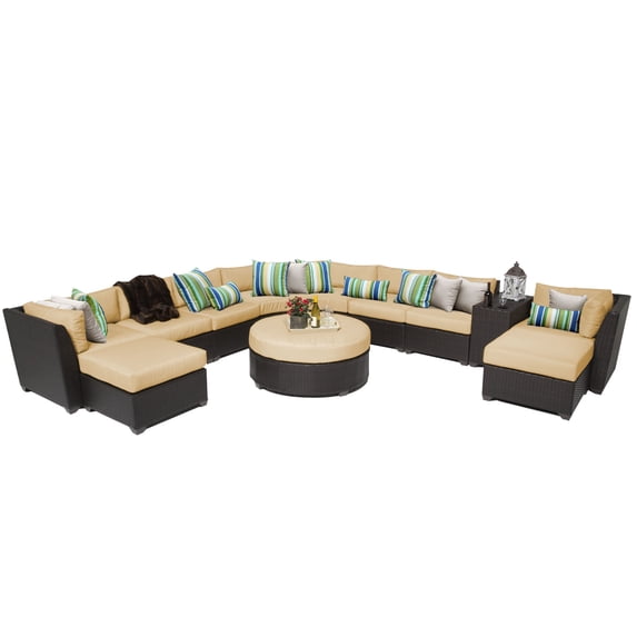 Bermuda 11 Piece Outdoor Wicker Patio Furniture Set 11c