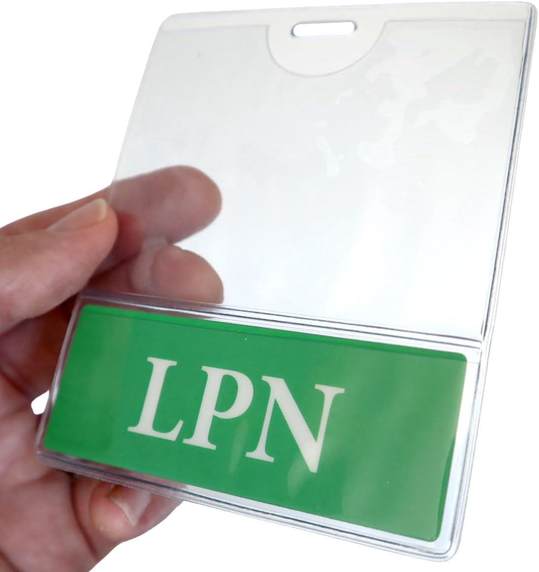 LPN BadgeBottom Horizontal LPN Badge Buddy & LPN Badge Holder Combo - Heavy Duty 2 in 1 Badge Bottom I’D Nursing Accessories - Double Sided Clear Sleeve by Specialist ID