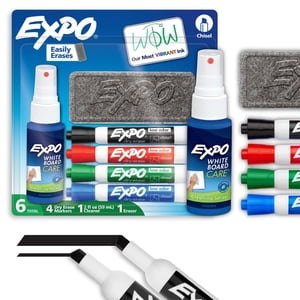 Expo Low Odor Dry Erase Marker Starter Set, 6 Piece
