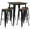 Black, variant on Flash Furniture 31.5" Square Black Metal Bar Table Set with Wood Top and 4 Backless Stools