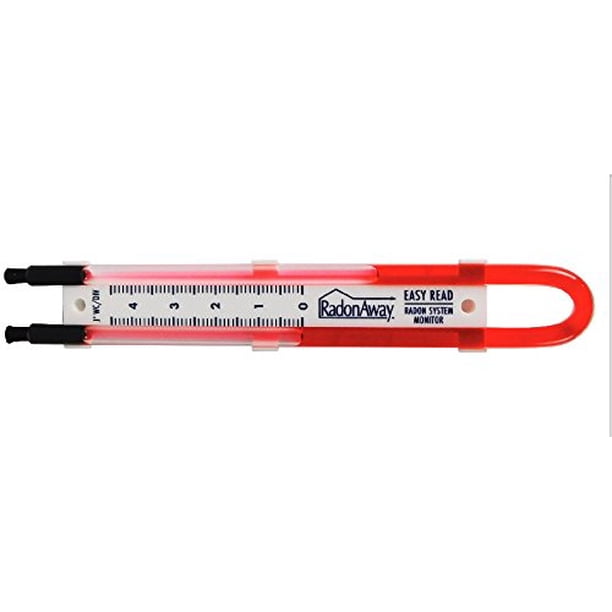 Read Monometer RadonAway 50018 Easy Read Manometer, Red - Walmart.com