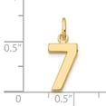 thumbnail image 2 of 14K Yellow Gold 14ky Casted Small Polished Number 7 Charm, 2 of 2